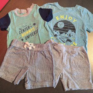 4 Pc Graphic Tee & Short Bundle